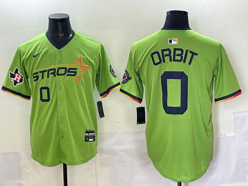 Men 2025 Houston Astros #0 Orbit Green Three generations Joint Name Nike MLB Jersey style 7->colorado rockies->MLB Jersey